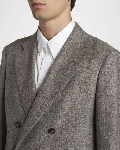 Giorgio Armani Men's Silk, Linen and Wool Double-Breasted Sport Coat | Thumbnail 5 Giorgio Armani Men's Silk, Linen and Wool Double-Breasted Sport Coat | Thumbnail 5