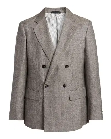 Giorgio Armani Men's Silk, Linen and Wool Double-Breasted Sport Coat | Thumbnail 1 Giorgio Armani Men's Silk, Linen and Wool Double-Breasted Sport Coat | Thumbnail 1