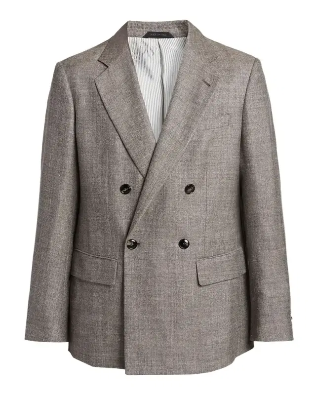 Men's Silk, Linen and Wool Double-Breasted Sport Coat Men's Silk, Linen and Wool Double-Breasted Sport Coat
