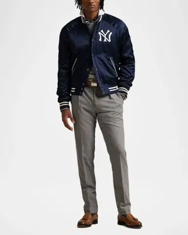Polo Ralph Lauren x Yankees Men's Satin Bomber Jacket | Thumbnail 2 Polo Ralph Lauren x Yankees Men's Satin Bomber Jacket | Thumbnail 2