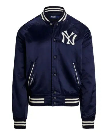 Polo Ralph Lauren x Yankees Men's Satin Bomber Jacket | Thumbnail 1 Polo Ralph Lauren x Yankees Men's Satin Bomber Jacket | Thumbnail 1