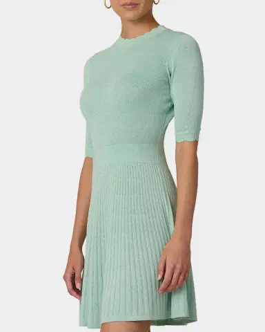 Shoshanna Warren Scalloped Shimmer Knit Mini Sweater Dress | Thumbnail 3 Shoshanna Warren Scalloped Shimmer Knit Mini Sweater Dress | Thumbnail 3