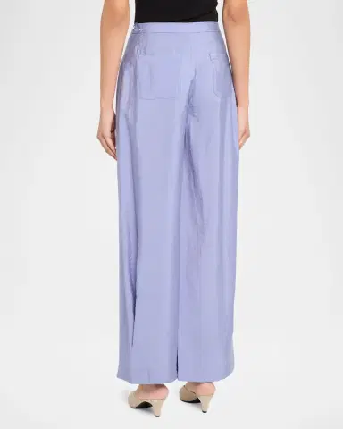 Emporio Armani Pleated Wide-Leg Viscose Trousers | Thumbnail 3 Emporio Armani Pleated Wide-Leg Viscose Trousers | Thumbnail 3