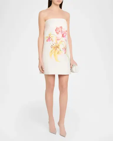 As It May Lilly Strapless Floral-Print Mini Dress | Thumbnail 4 As It May Lilly Strapless Floral-Print Mini Dress | Thumbnail 4