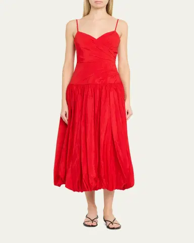 Cinq à Sept Fia Drop-Waist Bubble Midi Dress | Thumbnail 2 Cinq à Sept Fia Drop-Waist Bubble Midi Dress | Thumbnail 2