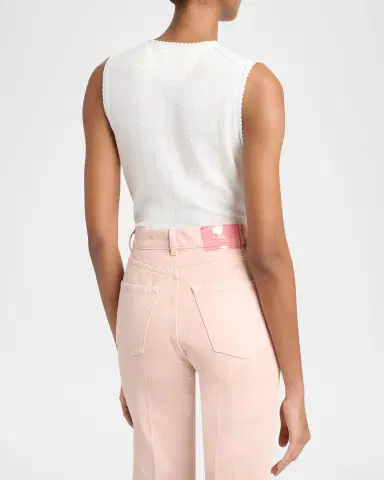 Chloé Pointelle Wool Sleeveless Top | Thumbnail 2 Chloé Pointelle Wool Sleeveless Top | Thumbnail 2