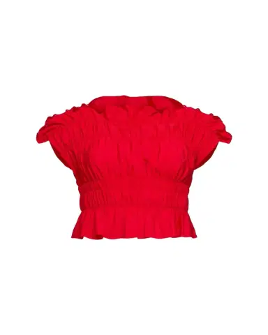 Cinq à Sept Evalina Smocked Crop Top | Thumbnail 1 Cinq à Sept Evalina Smocked Crop Top | Thumbnail 1