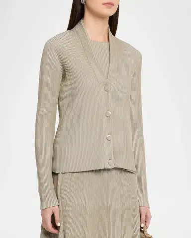 Emporio Armani Button-Down Rib Knit Cardigan | Thumbnail 4 Emporio Armani Button-Down Rib Knit Cardigan | Thumbnail 4