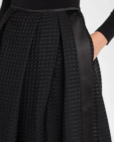 Emporio Armani Pleated Gingham Jacquard Midi Skirt | Thumbnail 5 Emporio Armani Pleated Gingham Jacquard Midi Skirt | Thumbnail 5