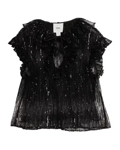 AKNVAS Este Sequined Ruffle Tulle Top | Thumbnail 1 AKNVAS Este Sequined Ruffle Tulle Top | Thumbnail 1
