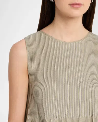 Emporio Armani Sleeveless Crewneck Rib Knit Top | Thumbnail 5 Emporio Armani Sleeveless Crewneck Rib Knit Top | Thumbnail 5