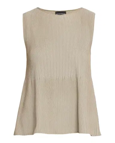Emporio Armani Sleeveless Crewneck Rib Knit Top | Thumbnail 1 Emporio Armani Sleeveless Crewneck Rib Knit Top | Thumbnail 1