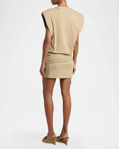 Isabel Marant Marielle Strong-Shoulder Wrap Mini Dress | Thumbnail 2 Isabel Marant Marielle Strong-Shoulder Wrap Mini Dress | Thumbnail 2