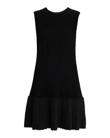 Emporio Armani Rib Knit Flounce-Hem Mini Dress | Thumbnail 1 Emporio Armani Rib Knit Flounce-Hem Mini Dress | Thumbnail 1