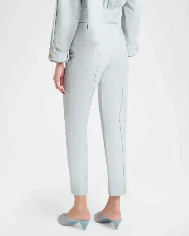 Chloé Linen-Cotton Pintuck Trousers | Thumbnail 2 Chloé Linen-Cotton Pintuck Trousers | Thumbnail 2