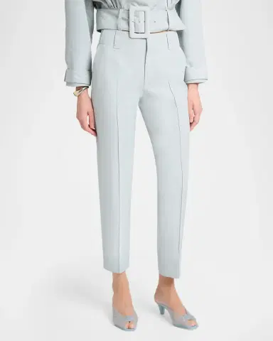 Chloé Linen-Cotton Pintuck Trousers | Thumbnail 3 Chloé Linen-Cotton Pintuck Trousers | Thumbnail 3
