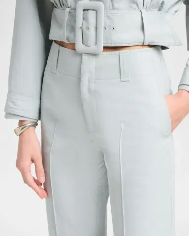 Chloé Linen-Cotton Pintuck Trousers | Thumbnail 4 Chloé Linen-Cotton Pintuck Trousers | Thumbnail 4