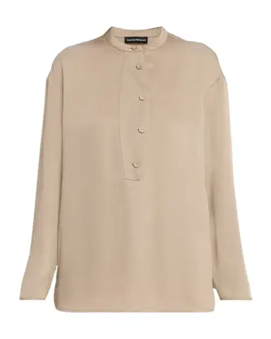 Emporio Armani Button-Down Twill Crepe Shirt | Thumbnail 1 Emporio Armani Button-Down Twill Crepe Shirt | Thumbnail 1