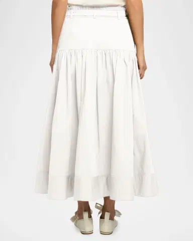 Cinq à Sept Peri Belted Tiered Midi Skirt | Thumbnail 2 Cinq à Sept Peri Belted Tiered Midi Skirt | Thumbnail 2