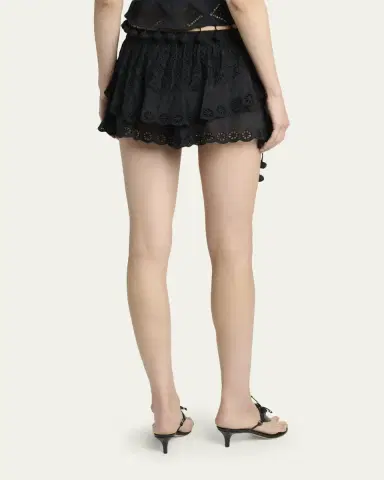 Isabel Marant Neis Eyelet Ruffle Pull-On Shorts | Thumbnail 7 Isabel Marant Neis Eyelet Ruffle Pull-On Shorts | Thumbnail 7