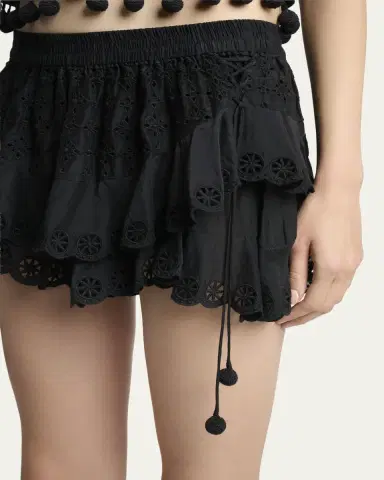 Isabel Marant Neis Eyelet Ruffle Pull-On Shorts | Thumbnail 9 Isabel Marant Neis Eyelet Ruffle Pull-On Shorts | Thumbnail 9