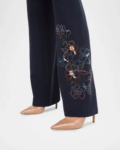 Cinq à Sept Kingsley Blooming Linework Pants | Thumbnail 3 Cinq à Sept Kingsley Blooming Linework Pants | Thumbnail 3