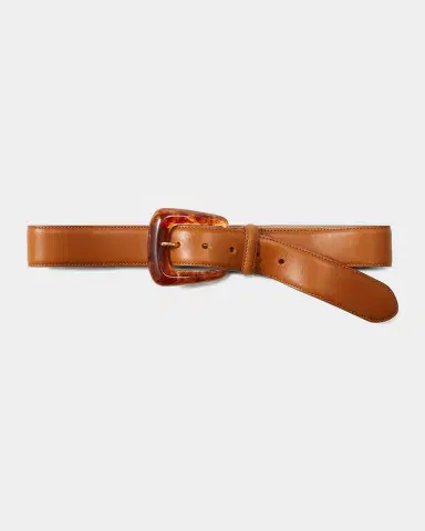 Veronica Beard Arch Resin-Buckle Leather Belt | Thumbnail 3 Veronica Beard Arch Resin-Buckle Leather Belt | Thumbnail 3
