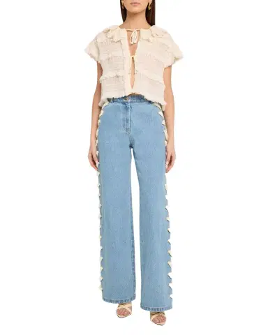 AKNVAS Audra Ruffled Tie-Front Blouse | Thumbnail 1 AKNVAS Audra Ruffled Tie-Front Blouse | Thumbnail 1