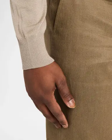 Vince Men 's Owen Athletic Linen-Cotton Extended-Tab Pants | Thumbnail 4 Vince Men 's Owen Athletic Linen-Cotton Extended-Tab Pants | Thumbnail 4