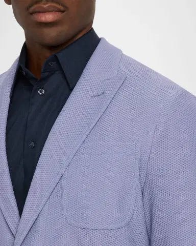 Giorgio Armani Men's Nylon-Stretch Honeycomb Jacquard Blazer | Thumbnail 5 Giorgio Armani Men's Nylon-Stretch Honeycomb Jacquard Blazer | Thumbnail 5