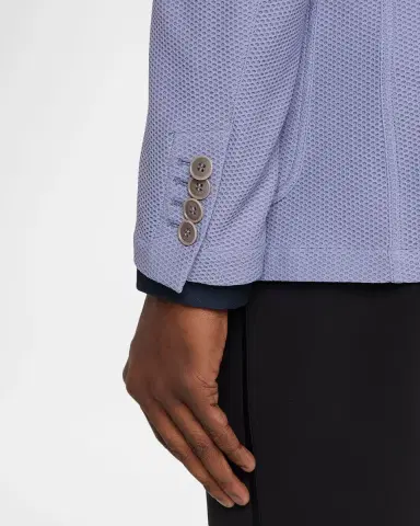 Giorgio Armani Men's Nylon-Stretch Honeycomb Jacquard Blazer | Thumbnail 8 Giorgio Armani Men's Nylon-Stretch Honeycomb Jacquard Blazer | Thumbnail 8