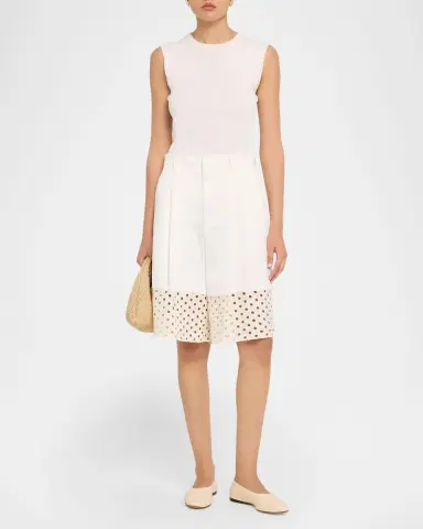 Marni Cotton Wide-Leg Bermuda Shorts | Thumbnail 2 Marni Cotton Wide-Leg Bermuda Shorts | Thumbnail 2