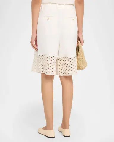 Marni Cotton Wide-Leg Bermuda Shorts | Thumbnail 3 Marni Cotton Wide-Leg Bermuda Shorts | Thumbnail 3