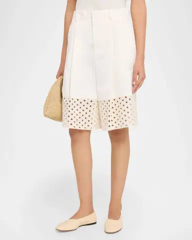 Marni Cotton Wide-Leg Bermuda Shorts | Thumbnail 4 Marni Cotton Wide-Leg Bermuda Shorts | Thumbnail 4