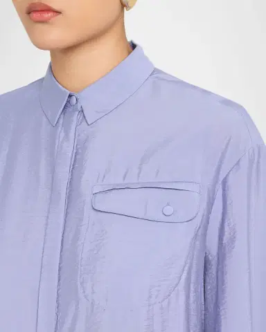 Emporio Armani Button-Down Viscose Shirt | Thumbnail 5 Emporio Armani Button-Down Viscose Shirt | Thumbnail 5