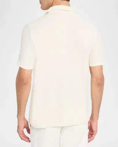 Vince Men 's Honeycomb Johnny Collar Polo Shirt | Thumbnail 2 Vince Men 's Honeycomb Johnny Collar Polo Shirt | Thumbnail 2
