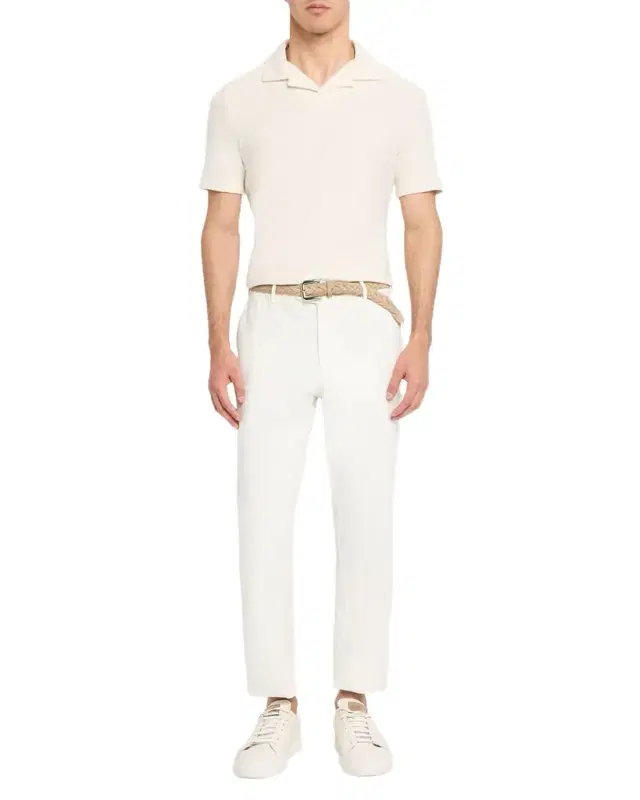 Men 's Honeycomb Johnny Collar Polo Shirt Men 's Honeycomb Johnny Collar Polo Shirt