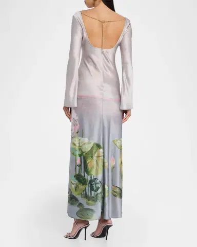 Acler Callaly Satin Maxi Dress | Thumbnail 2 Acler Callaly Satin Maxi Dress | Thumbnail 2