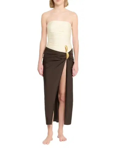 SIMKHAI Eiana Shell Midi Skirt | Thumbnail 1 SIMKHAI Eiana Shell Midi Skirt | Thumbnail 1