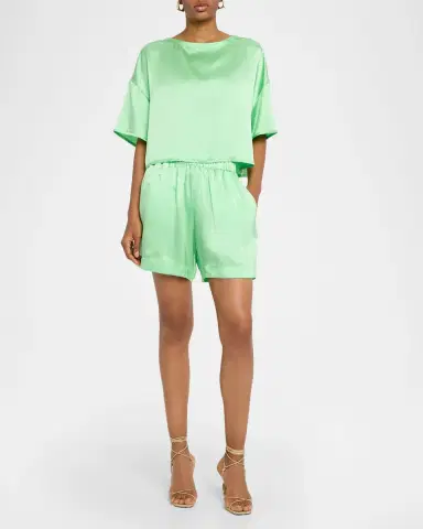 Sablyn Daria B Relaxed Crewneck Silk Tee | Thumbnail 2 Sablyn Daria B Relaxed Crewneck Silk Tee | Thumbnail 2