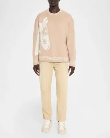 Scotch & Soda Men's Jacquard Loose Pullover Sweater | Thumbnail 2 Scotch & Soda Men's Jacquard Loose Pullover Sweater | Thumbnail 2