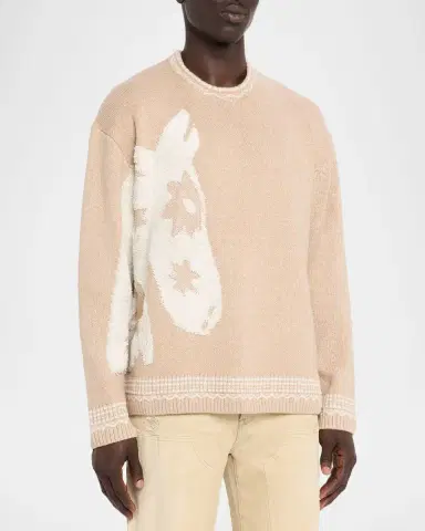 Scotch & Soda Men's Jacquard Loose Pullover Sweater | Thumbnail 4 Scotch & Soda Men's Jacquard Loose Pullover Sweater | Thumbnail 4