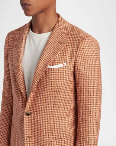 Kiton Men's Cashmere, Wool and Silk Woven Sport Coat | Thumbnail 4 Kiton Men's Cashmere, Wool and Silk Woven Sport Coat | Thumbnail 4