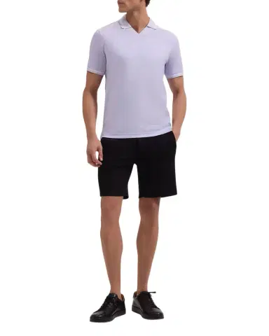 Bugatchi Men's Pima Cotton Johnny-Collar Polo Shirt | Thumbnail 1 Bugatchi Men's Pima Cotton Johnny-Collar Polo Shirt | Thumbnail 1