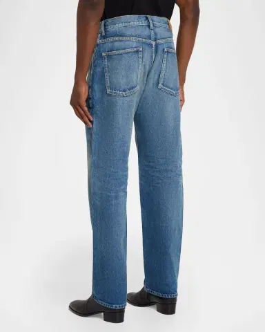 Saint Laurent Men's High Rise Barrel-Leg Jeans | Thumbnail 3 Saint Laurent Men's High Rise Barrel-Leg Jeans | Thumbnail 3