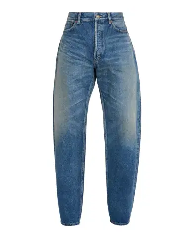 Saint Laurent Men's High Rise Barrel-Leg Jeans | Thumbnail 1 Saint Laurent Men's High Rise Barrel-Leg Jeans | Thumbnail 1