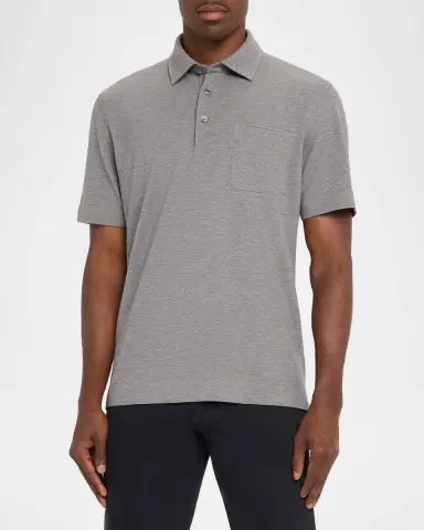 Zegna Men's Pure Cotton Piqué Polo Shirt | Thumbnail 3 Zegna Men's Pure Cotton Piqué Polo Shirt | Thumbnail 3
