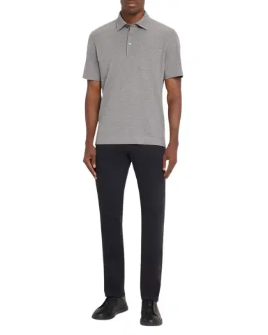 Zegna Men's Pure Cotton Piqué Polo Shirt | Thumbnail 1 Zegna Men's Pure Cotton Piqué Polo Shirt | Thumbnail 1