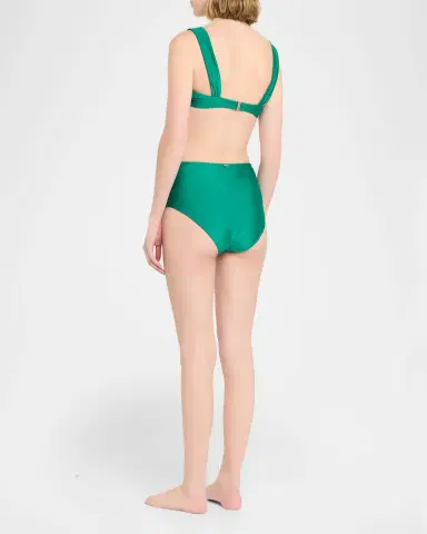 Simkhai Teya Ruched High Waisted Bikini Bottoms | Thumbnail 3 Simkhai Teya Ruched High Waisted Bikini Bottoms | Thumbnail 3