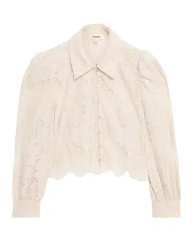 L'Agence Anita Lace Button-Front Blouse | Thumbnail 1 L'Agence Anita Lace Button-Front Blouse | Thumbnail 1